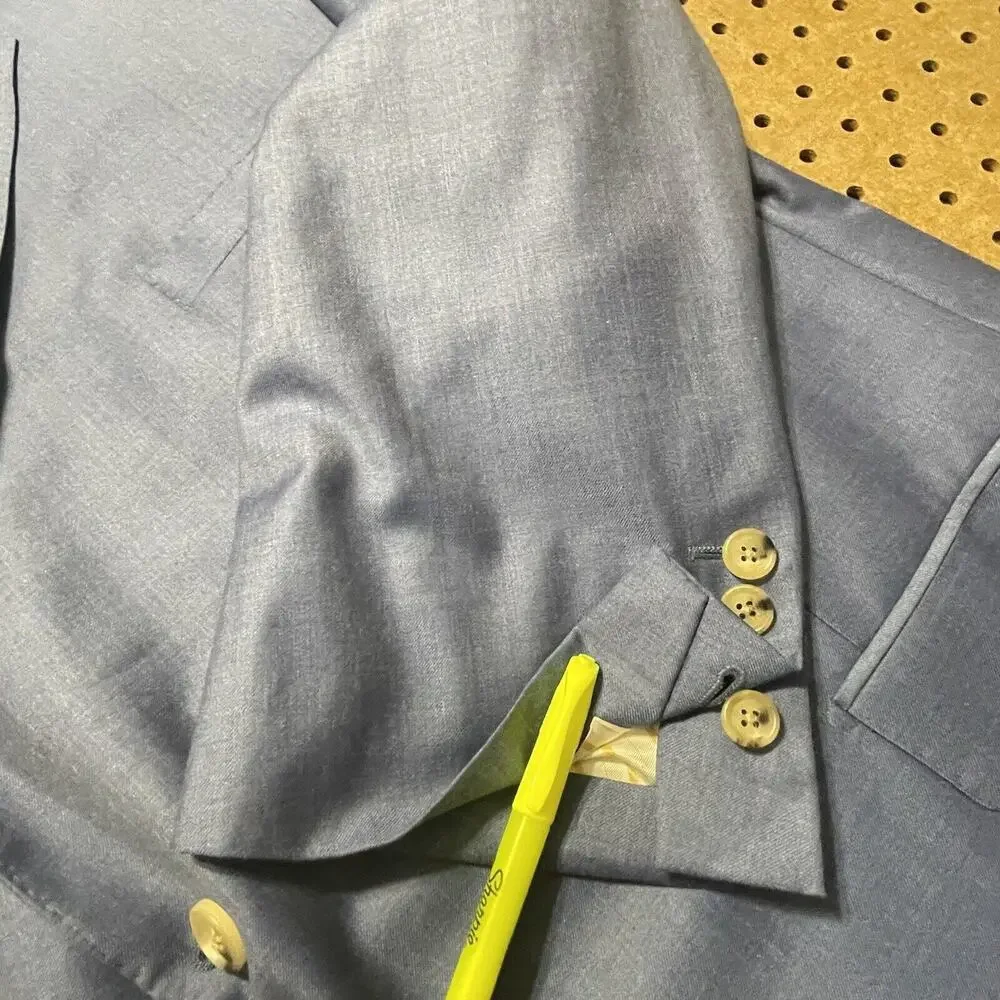 Hickey Freeman Suit Mens Sz 54 R Blue 2pc USA Loro Piana Tasmanian Pants 46 MINT